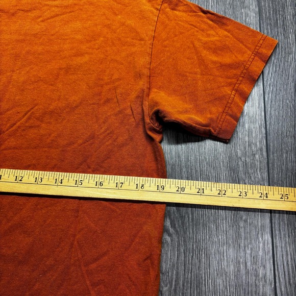 Vintage Led Zepplin Faded Rare 1990s Band Medium Orange Shirt Top Rocker - Picture 8 of 9